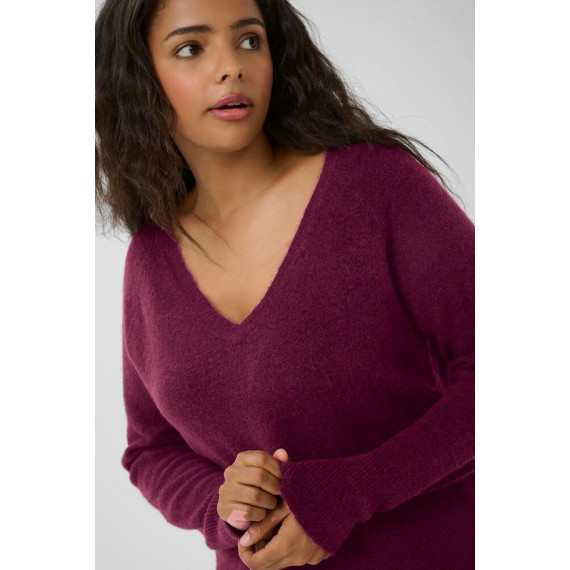 Kaffe Cniela V-Neck Pullover W.Wine