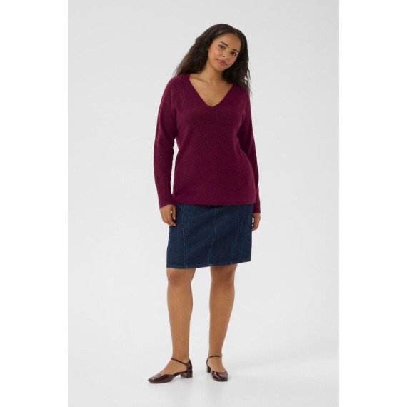 Kaffe Cniela V-Neck Pullover W.Wine