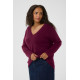 Kaffe Cniela V-Neck Pullover W.Wine