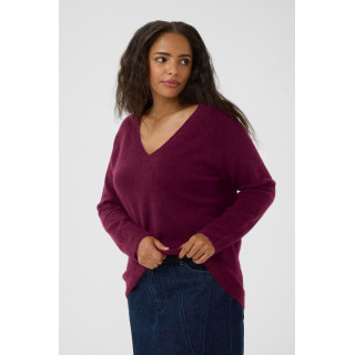Kaffe Cniela V-Neck Pullover W.Wine