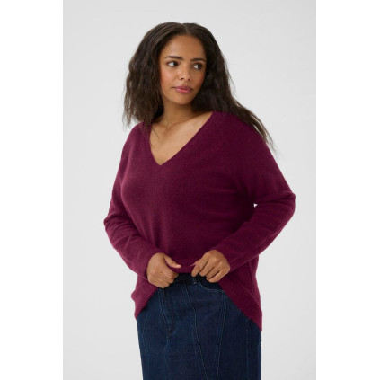 Kaffe Cniela V-Neck Pullover W.Wine