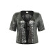 Kaffe Claurie Sequin Cardigan Dark Silver