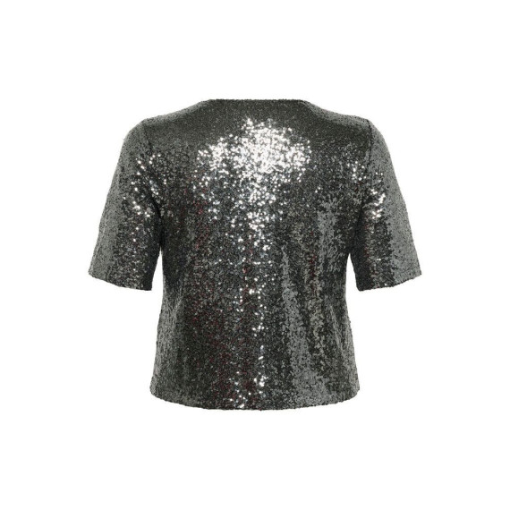 Kaffe Claurie Sequin Cardigan Dark Silver