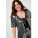 Kaffe Claurie Sequin Cardigan Dark Silver