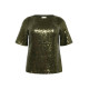 Kaffe Cmirana Sequin Blous Ivy Green
