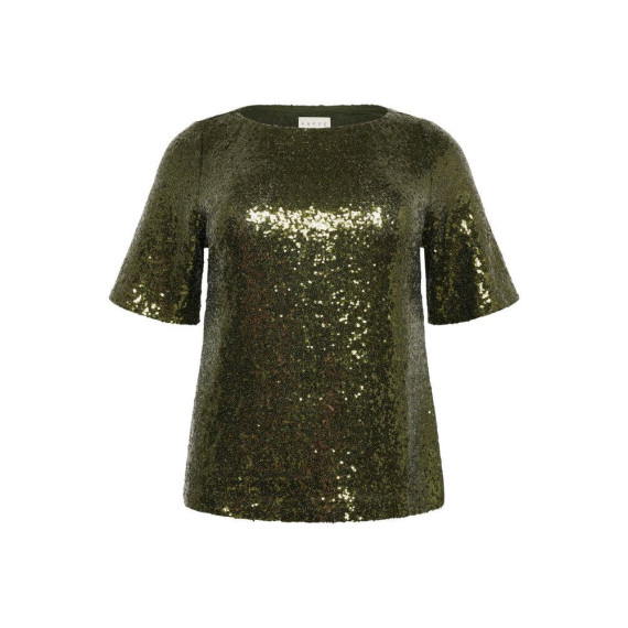 Kaffe Cmirana Sequin Blous Ivy Green