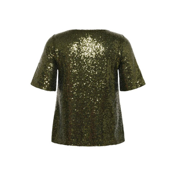 Kaffe Cmirana Sequin Blous Ivy Green