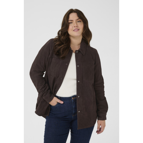 Kaffe Cmachel Suede Jacket Brown