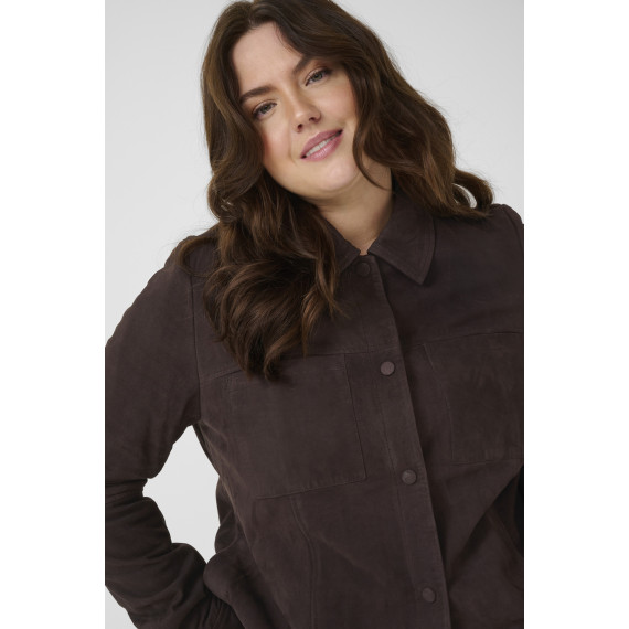 Kaffe Cmachel Suede Jacket Brown