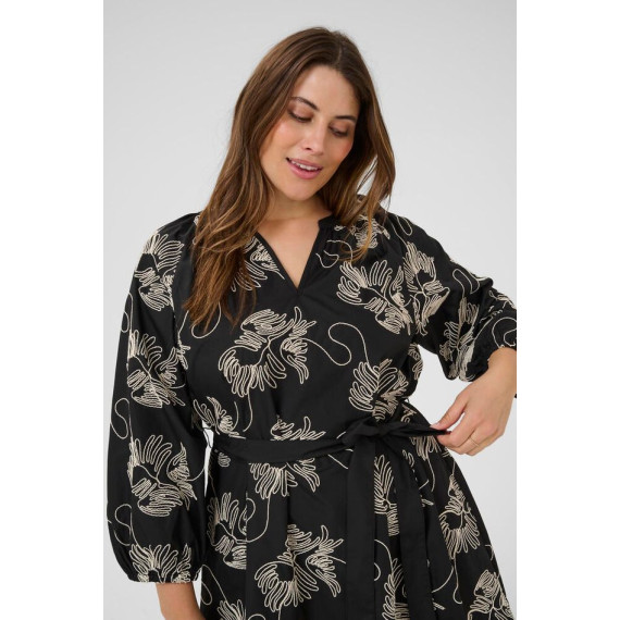 Kaffe Ckimmie Dress Black/Chalk