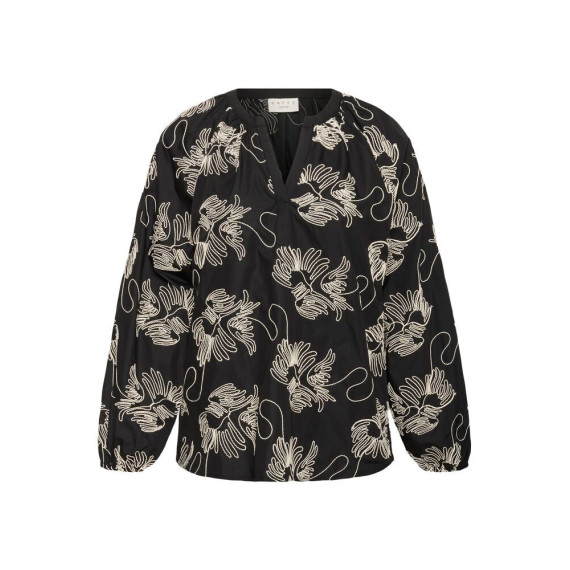 Kaffe Ckimmie Blouse Black- Chalk