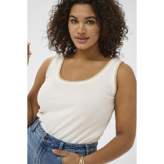 Kaffe Ccarina Tank Top Chalk