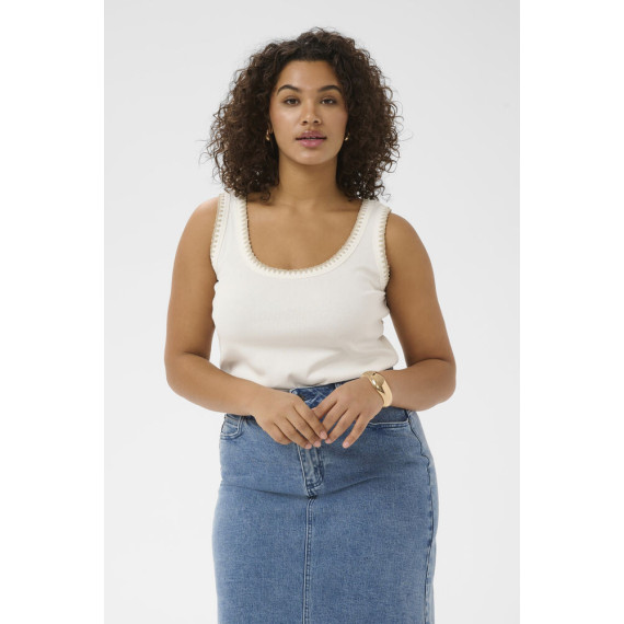 Kaffe Ccarina Tank Top Chalk