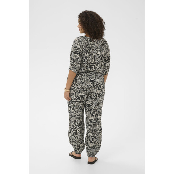 Kaffe Cberry Pants Black / Chalk Paisley