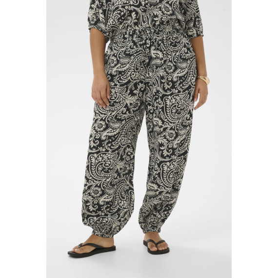 Kaffe Cberry Pants Black / Chalk Paisley
