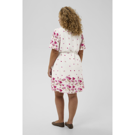 Kaffe Crosa Dress White Rose Border Flower