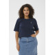 Kaffe Cart Tee Navy - Feather Heart