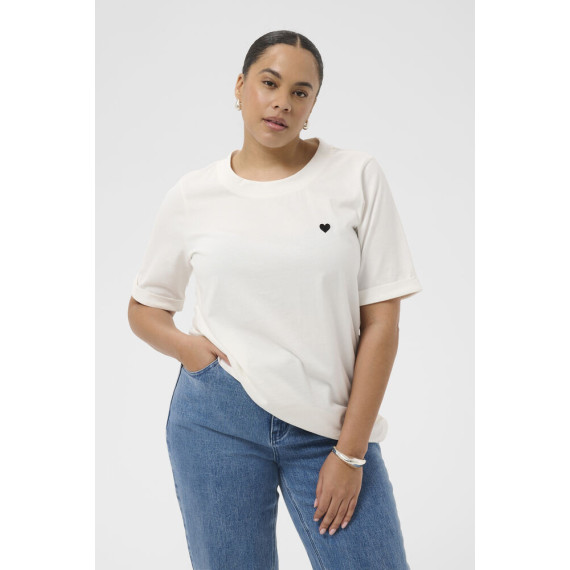 Kaffe Cart Tee White