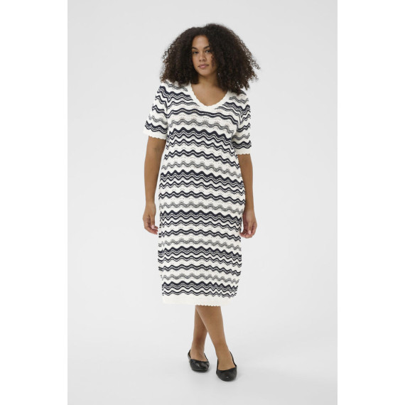 Kaffe Cania Knit Dress Chalk/Midnight