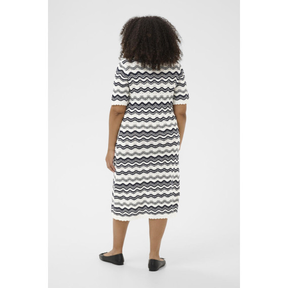 Kaffe Cania Knit Dress Chalk/Midnight