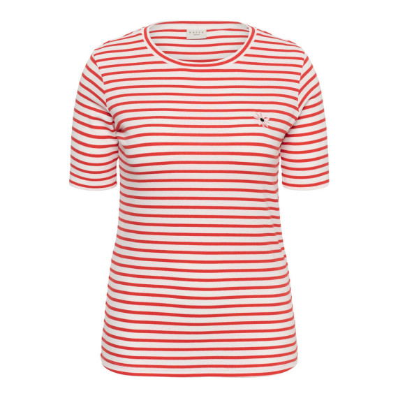 Kaffe Clia Flower T-shirt Poppy Red