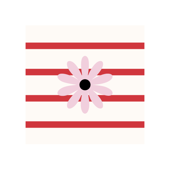Kaffe Clia Flower T-shirt Poppy Red