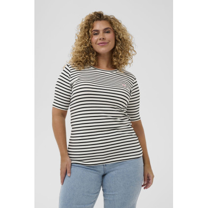 Kaffe Clia Flower T-shirt Chalk/Black