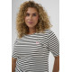 Kaffe Clia Flower T-shirt Chalk/Black
