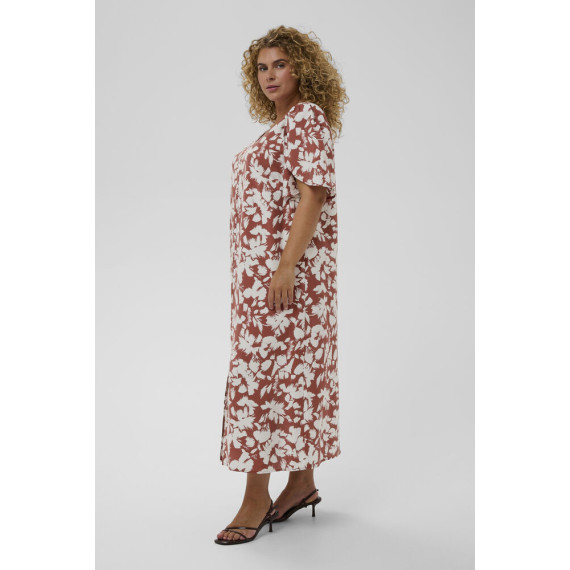 Kaffe Cevia Dress Henna/Chalk Flower