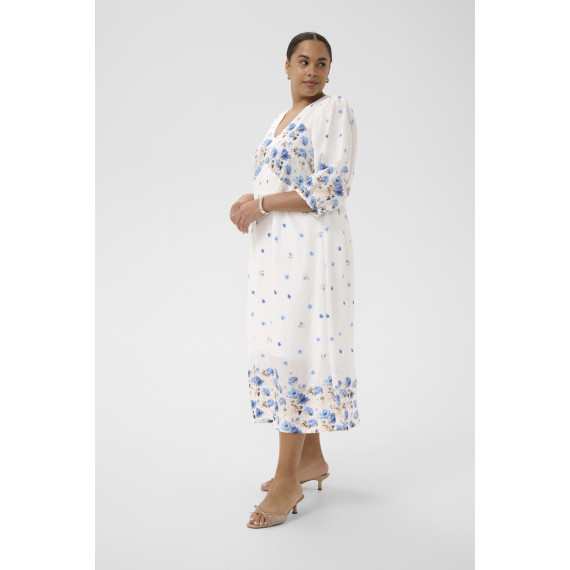 Kaffe Crosa Midi Dress Blue Tones