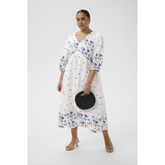 Kaffe Crosa Midi Dress Blue Tones