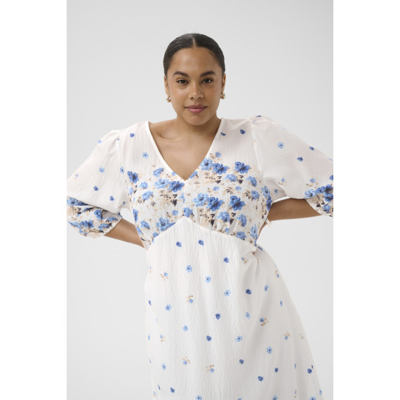Kaffe Crosa Midi Dress Blue Tones