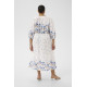 Kaffe Crosa Midi Dress Blue Tones