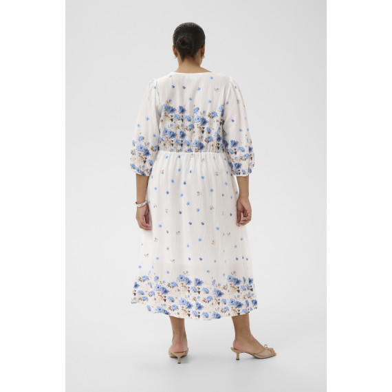 Kaffe Crosa Midi Dress Blue Tones