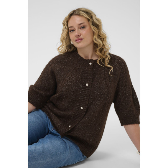 Kaffe Cciony Knit Cardigan Coffee Bean Mel
