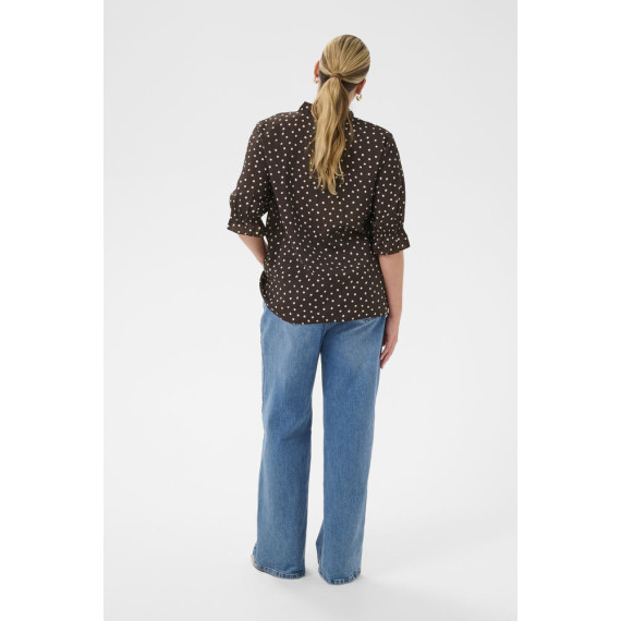 Kaffe Cditte Blouse Coffee Bean/Turtledove dots