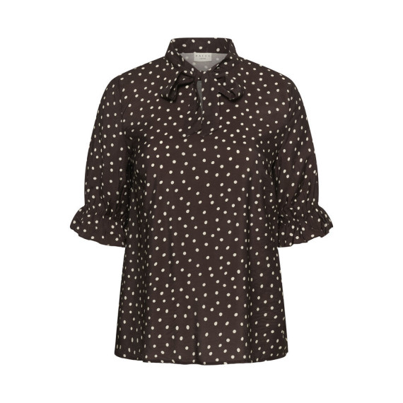 Kaffe Cditte Blouse Coffee Bean/Turtledove dots