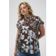 Kaffe Cmila Printed Blouse Coffee Bean/ Blue Fog
