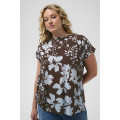 Kaffe Cmila Printed Blouse Coffee Bean/ Blue Fog
