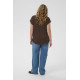 Kaffe Cmila Printed Blouse Coffee Bean/ Blue Fog