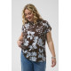 Kaffe Cmila Printed Blouse Coffee Bean/ Blue Fog