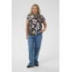 Kaffe Cmila Printed Blouse Coffee Bean/ Blue Fog