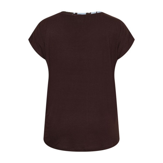 Kaffe Cmila Printed Blouse Coffee Bean/ Blue Fog