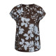 Kaffe Cmila Printed Blouse Coffee Bean/ Blue Fog