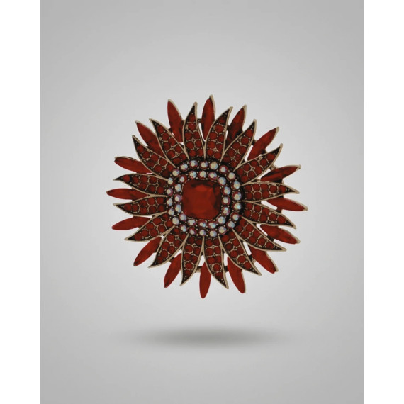 Dansk Copenhagen Tracey Colorful Brooch Red