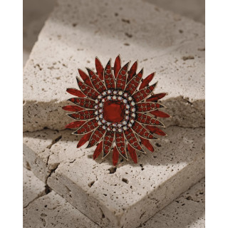 Dansk Copenhagen Tracey Colorful Brooch Red