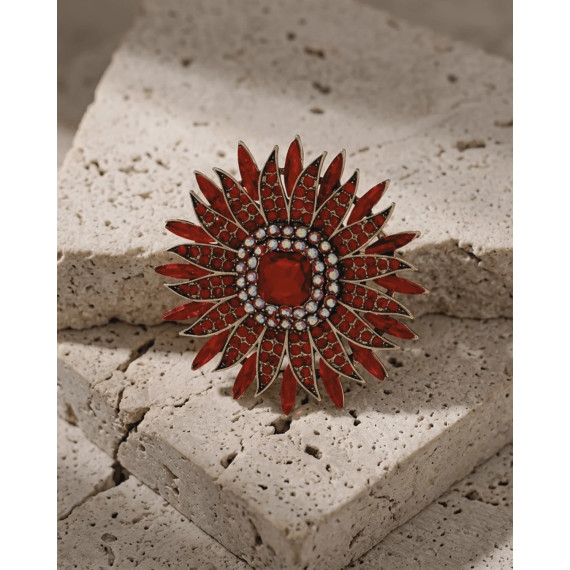 Dansk Copenhagen Tracey Colorful Brooch Red
