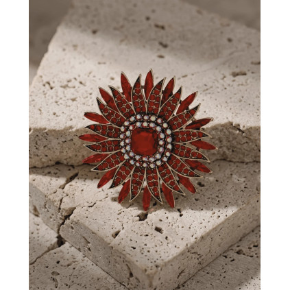 Dansk Copenhagen Tracey Colorful Brooch Red