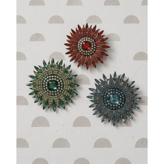 Dansk Copenhagen Tracey Colorful Brooch Green