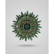 Dansk Copenhagen Tracey Colorful Brooch Green